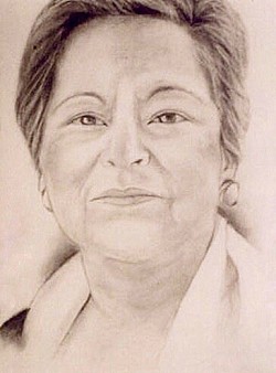 Maderiana retrato grafito
