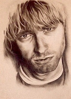 Maderiana dibujo retrato Kurt Cobain