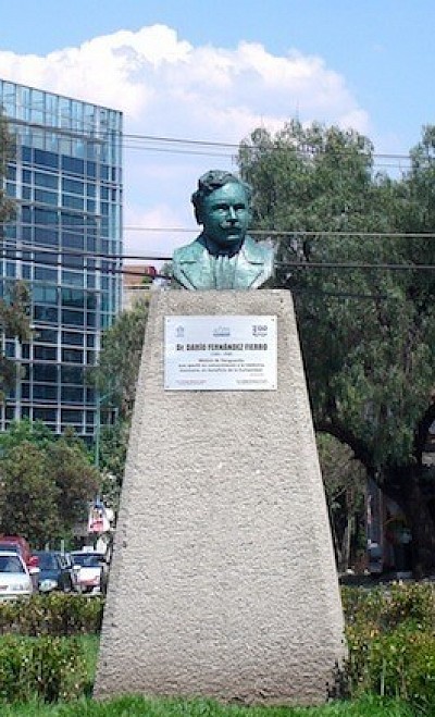 Efigie en bronce, sur de la Ciudad de México