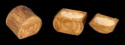 Rodaja de madera tallada