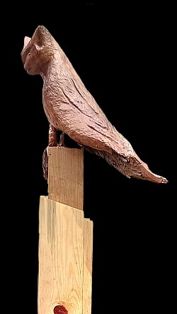 Gato-Lechuza talla en madera