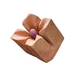 CUBO - FLOR cedro y cuarzo amatista