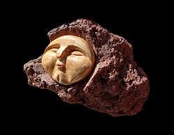 NUBECITA, piedra tezontle y madera de pino